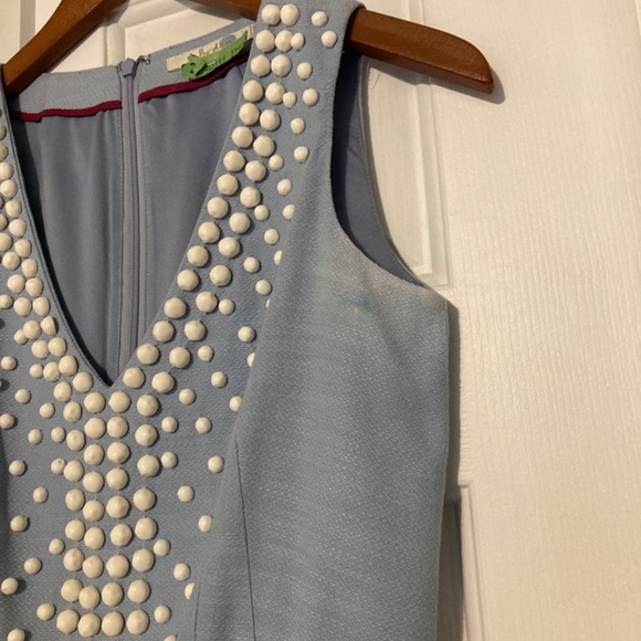 Boden Powder Blue Beaded Shift Dress - Size 2 - Picture 10 of 12